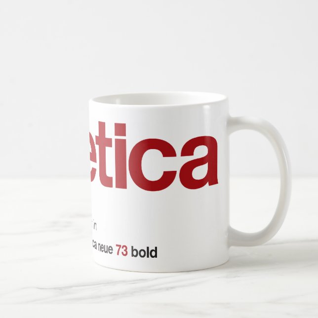 LoveHelvetica Maroon Tasse (Rechts)