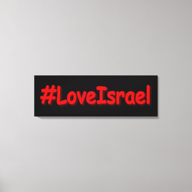 "#LoveIsrael" Niedliches Design. Jetzt kaufen Leinwanddruck (Vorderseite)