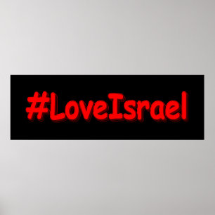 "#LoveIsrael" Niedliches Design. Jetzt kaufen Poster