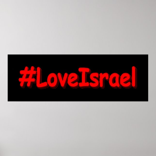 "#LoveIsrael" Niedliches Design. Jetzt kaufen Poster (Vorne)