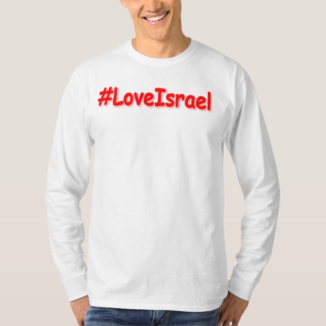 "#LoveIsrael" Niedliches Design. Jetzt kaufen T-Shirt (Vorderseite)