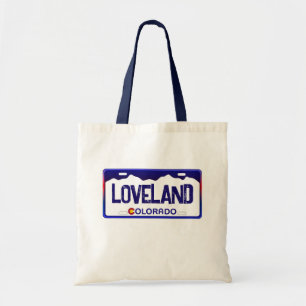 Loveland Colorado Blauer Nummernschild Tasche