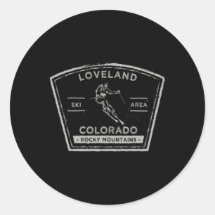 Loveland Colorado Schnee Skifahren Runder Aufkleber