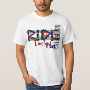 Loveland Colorado Snowboardaufzug-Wertt-stück T-Shirt