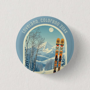 Loveland Colorado USA Skigebiet Souvenir Button