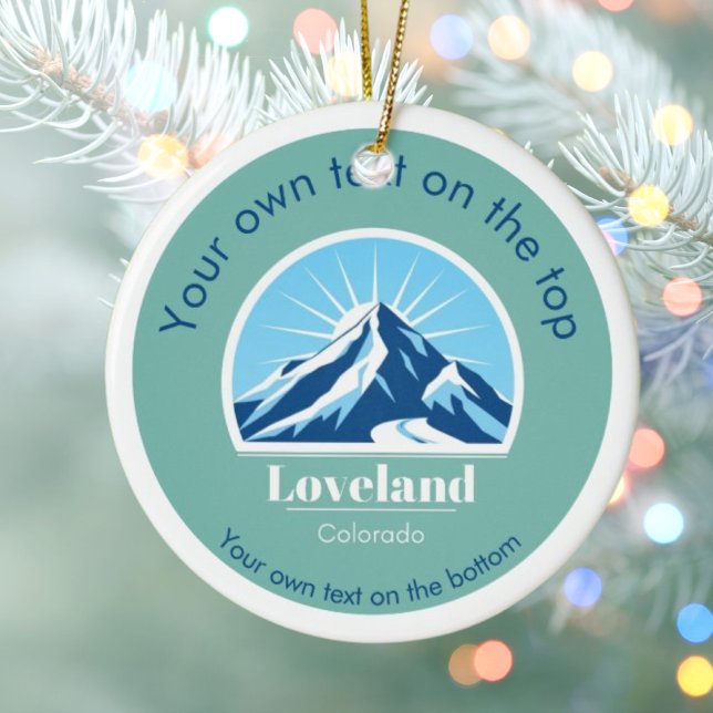 Loveland Colorado USA Skigebiet Weihnachten Keramik Ornament (Von Creator hochgeladen)