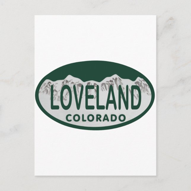 Loveland Licence Oval Postkarte (Vorderseite)