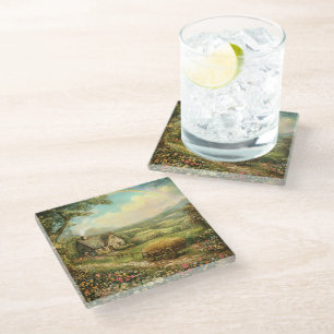 LOVELL FRIEDLICHE IRISCHE LANDSCHAFT GLASUNTERSETZER