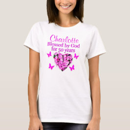 LOVELL PERSONALISIERTE PINK FLORAL DESIGN T-Shirt