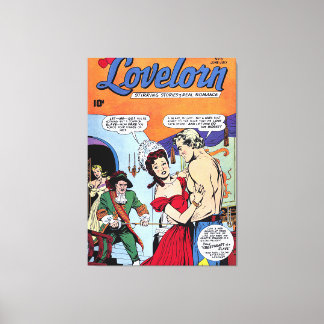 Lovelorn My Slave Romance Vintage Comicen Leinwanddruck