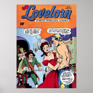 Lovelorn My Slave Romance Vintage Comicen Poster