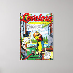 Lovelorn Veryal Romance Vintage Comicen Leinwanddruck