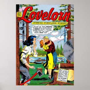 Lovelorn Veryal Romance Vintage Comicen Poster