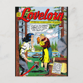 Lovelorn Veryal Romance Vintage Comicen Postkarte