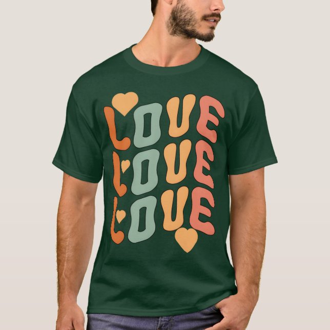LoveLoveLove Mädchen T-Shirt (Vorderseite)