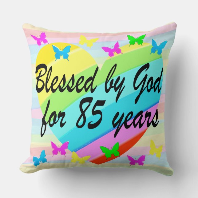 LOVELY 85. GEBURTSTAG GOTTES SESSINGS PILLOW KISSEN (Vorderseite)