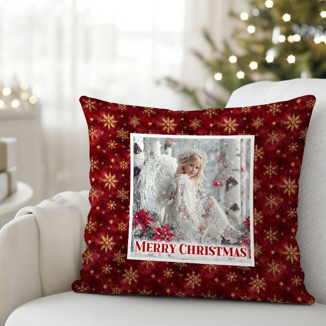 Lovely Angel Red Gold Personalized Best Christmas  Kissen (Lovely Angel Red Gold Personalized Best Christmas Pillow

)