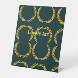Lovely art text Signers Posters Pedestal Sign Sockelschild