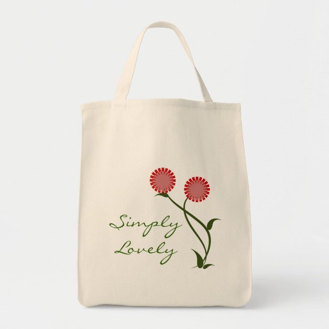 Lovely Blooms Bag, Red Tragetasche (Vorne)