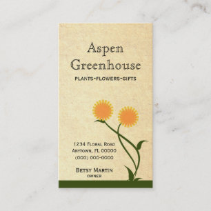 Lovely Blooms Business Card, Orange Visitenkarte