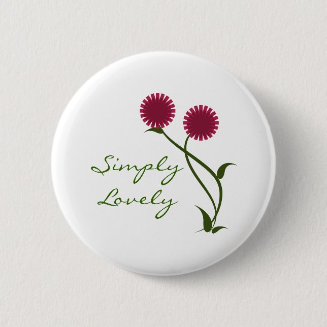 Lovely Blooms Button, Fuchsia Button (Vorderseite)
