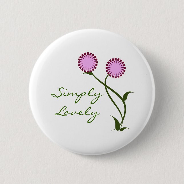 Lovely Blooms Button, Lavender Button (Vorderseite)