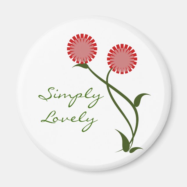 Lovely Blooms Magnet, Red Magnet (Vorne)