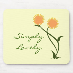 Lovely Blooms Mousepad, Orange Mousepad