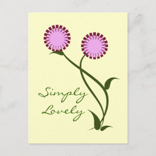 Lovely Blooms Postcard, Lavendel Postkarte