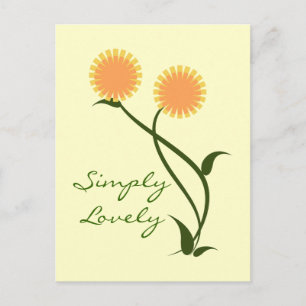 Lovely Blooms Postcard, Orange Postkarte