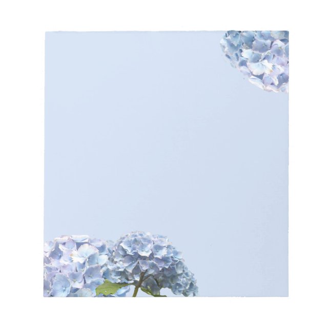 Lovely Blue Hydrangeas Notepad Notizblock (Vorderseite)