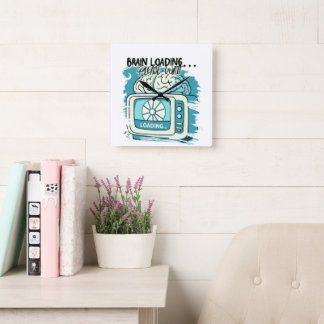 lovely brainloading design quadratische wanduhr