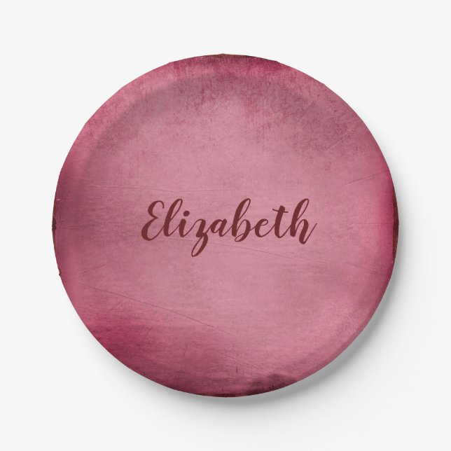 Lovely Burgundy Pappteller (Vorderseite)