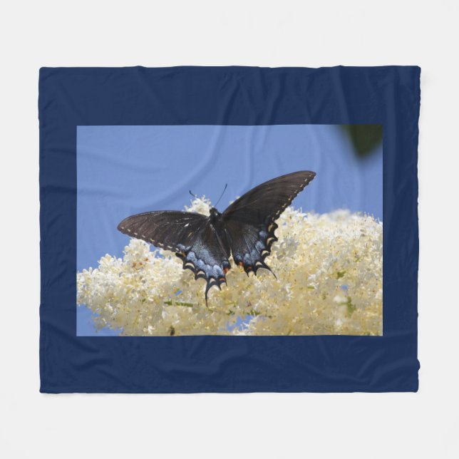 Lovely Butterfly Fleecedecke (Vorderseite (Horizontal))