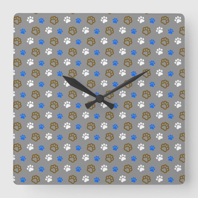 Lovely Cat Quadratische Wanduhr (Vorderseite)