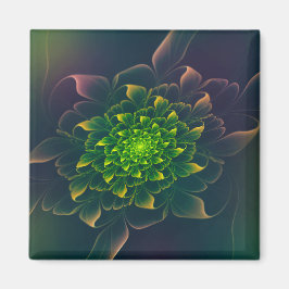 Lovely Chrysanthemum Fraktal Green Magnet