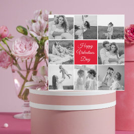 Lovely Collage Couple Foto & Happy Valentines Day Magnetkarte