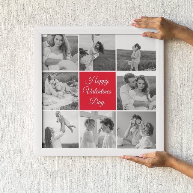 Lovely Collage Couple Foto & Happy Valentines Day Poster (Von Creator hochgeladen)