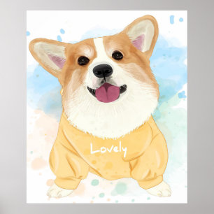 Lovely Corgi Dog Geschenke für Kinder Poster