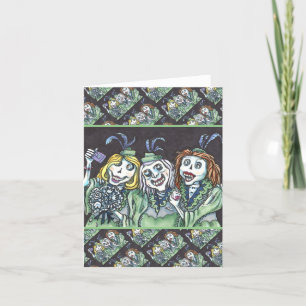 LOVELY CREEPY ZOMBIE BRIDESMAIDS SELFIE Blank Karte