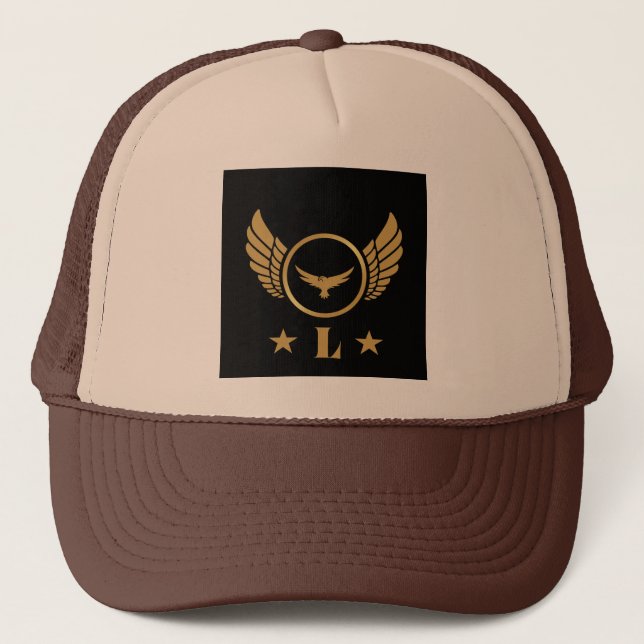 Lovely Custom L Initial Letter Personalisiert-Cap Truckerkappe (Vorderseite)