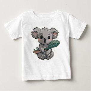Lovely design featuring cute koala holding a leaf baby t-shirt