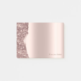 Lovely Elegant Rose Gold Glitter Post-it Klebezettel