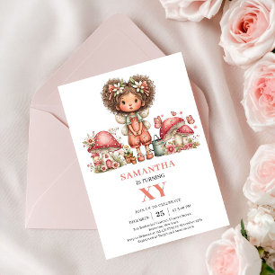 Lovely Fairy 4. Geburtstag Pinke Florale Party Ein Einladung