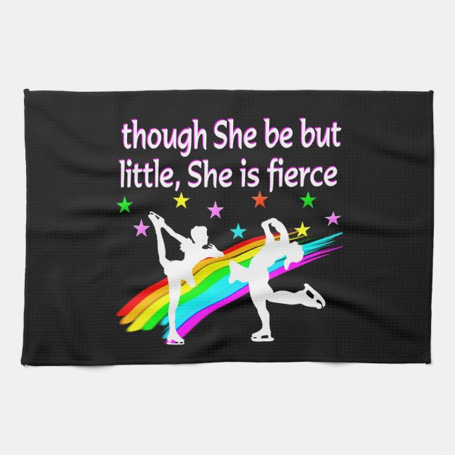 LOVELY FIGURE SKATER DUO DESIGN HANDTUCH (Horizontal)