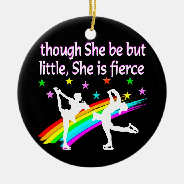 LOVELY FIGURE SKATER DUO DESIGN KERAMIKORNAMENT (Vorne)