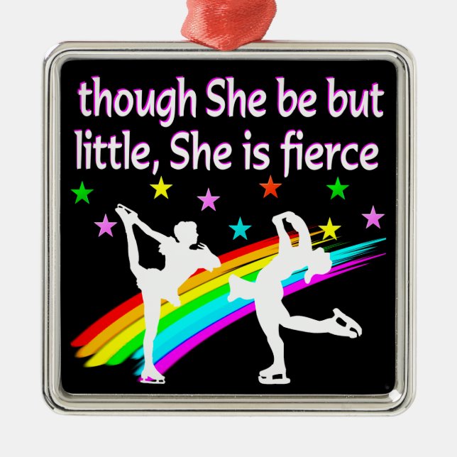 LOVELY FIGURE SKATER DUO DESIGN SILBERNES ORNAMENT (Vorne)