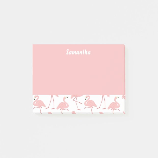 Lovely Flamingos Post-it Klebezettel (Vorderseite)