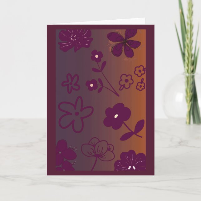 Lovely Floral Design  Karte (Vorderseite)
