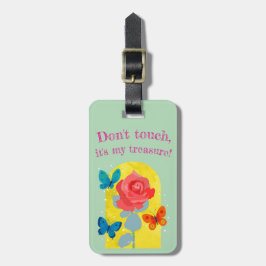 lovely flower tag -red rose- gepäckanhänger